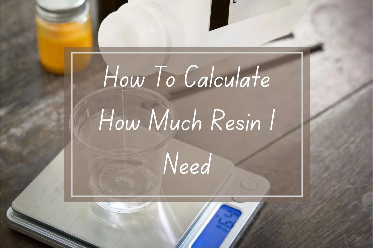 Resin calculation, measuring liquid resin, digital scale.