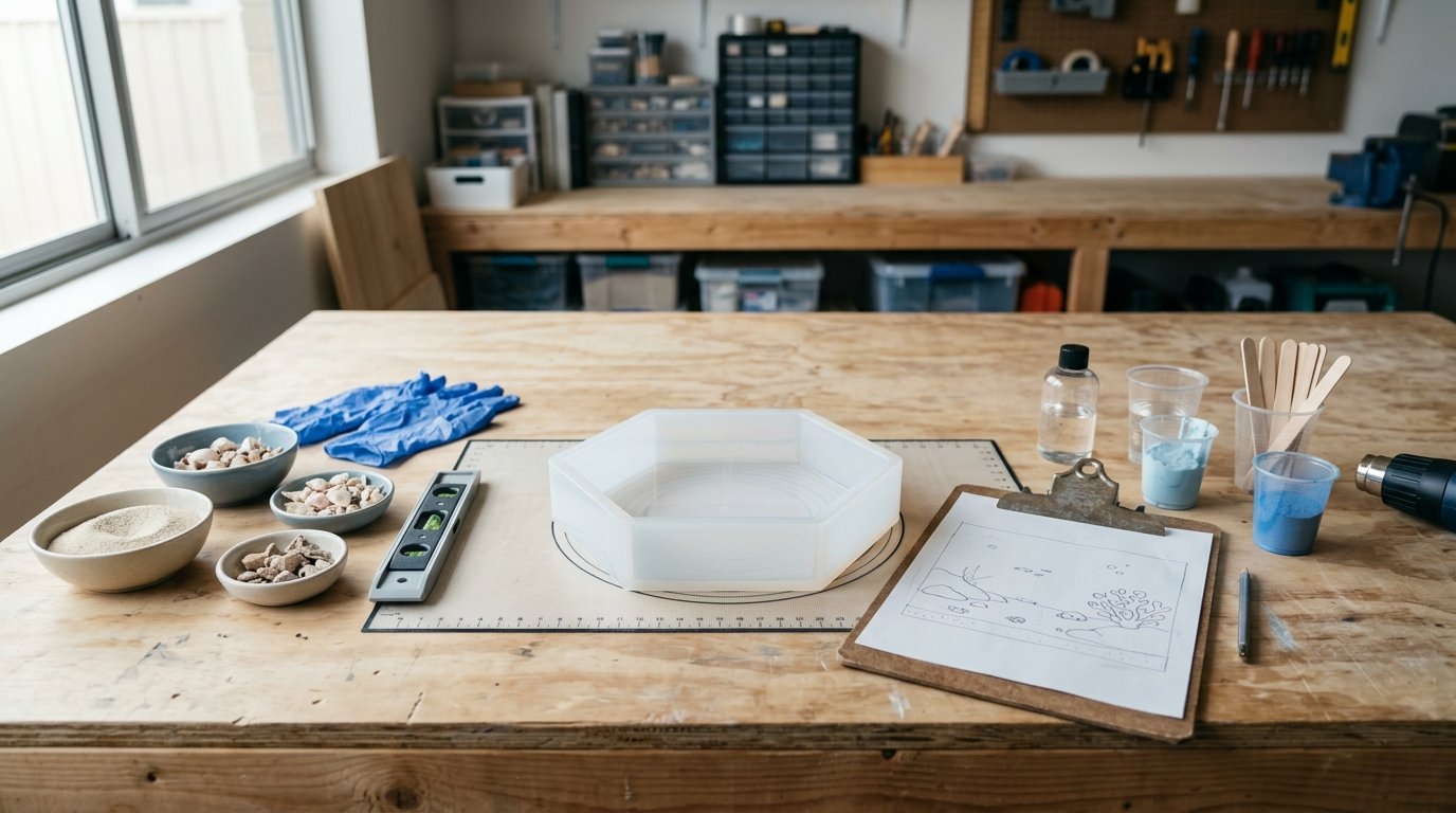 How to Make an Underwater Diorama Hexagon Resin Table Step by Step - Image 1