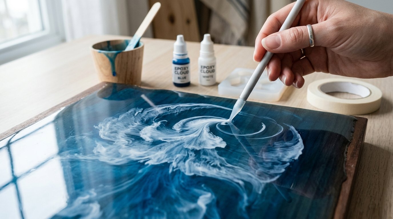 How to Make a Cloudy Sky Effect in Resin Projects - Image 2