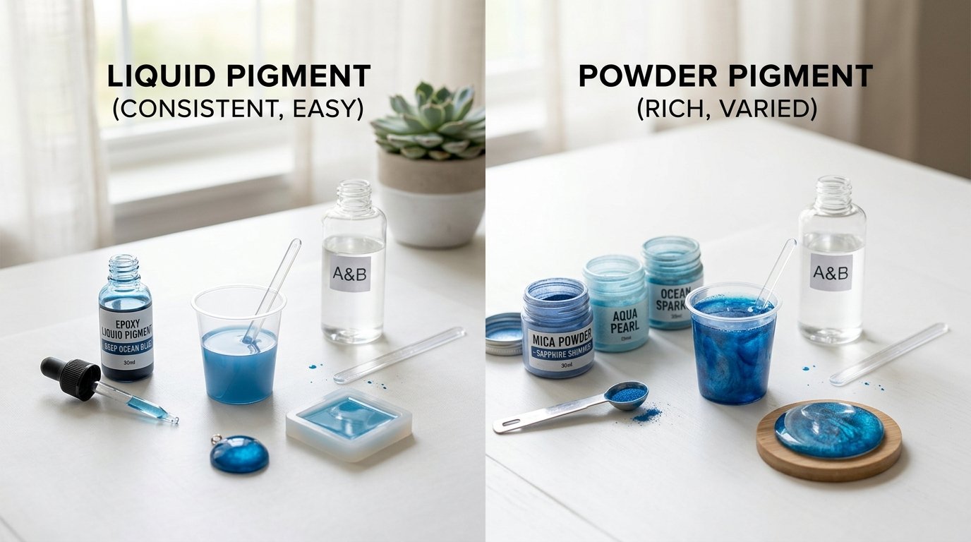 The Difference Between Powder Pigments and Liquid Pigments for Resin - Image 1