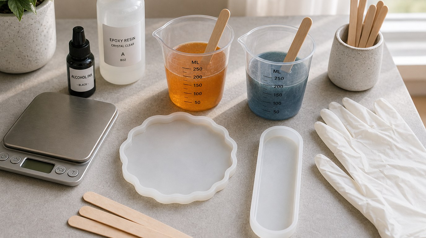 Three Epoxy Resin Pour Tutorials for Beginners: Basic, Ocean, and Geode - Image 1