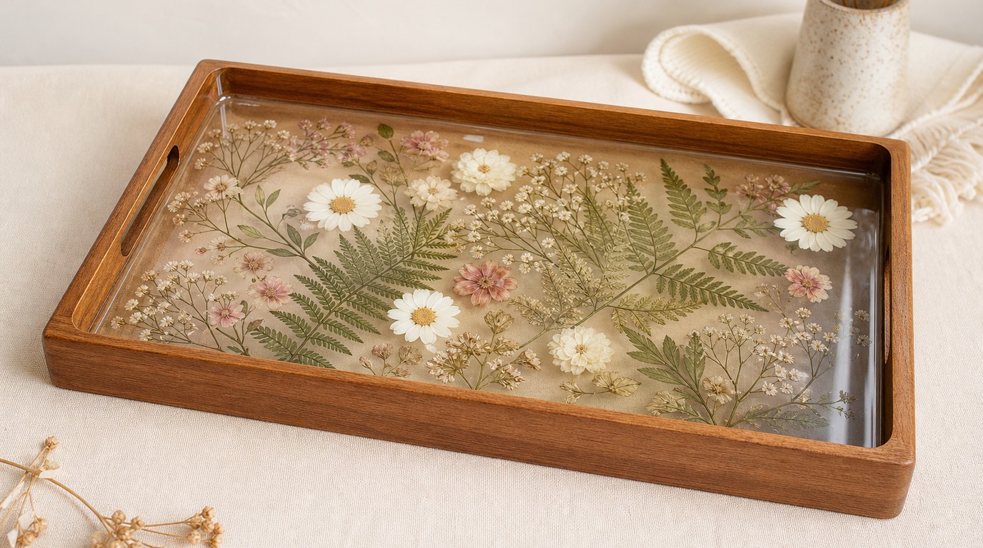 DIY Terrarium Floral and Wood Resin Tray: Step-by-Step Guide - Image 2